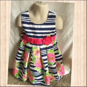 Gorgeous Girls floral and striped sleeveless dress